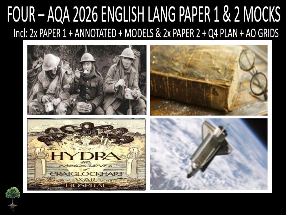 FOUR - AQA PAPER 1 & 2 | 2026 FULL MOCKS | ANNOTATED | Q4 PLAN | AO GRIDS | MODELS