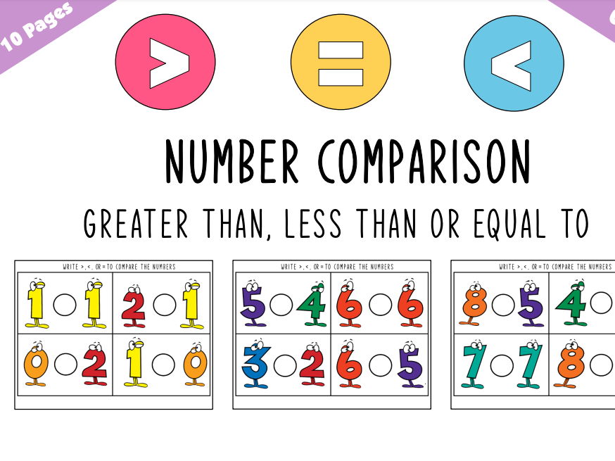 Number Activity: Comparison Worksheets