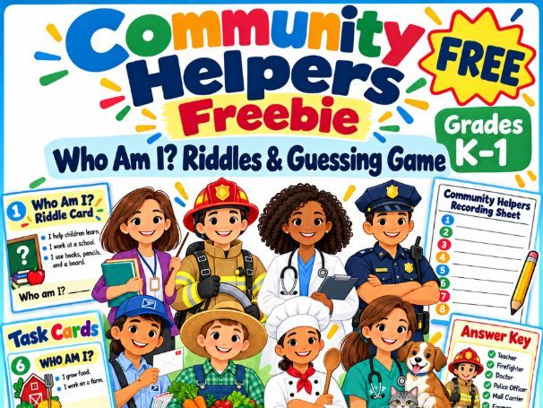 Community Helpers Activities Freebie | Who Am I?