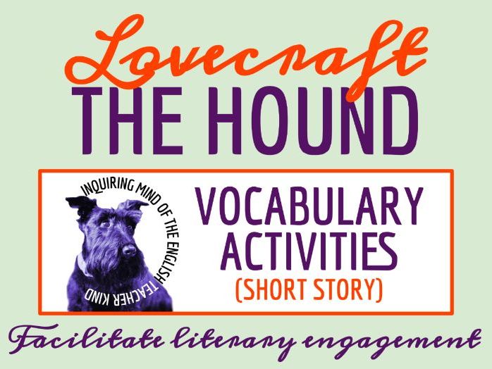 "The Hound" by H.P. Lovecraft Vocabulary Worksheet, Crossword Puzzle, and Word Search
