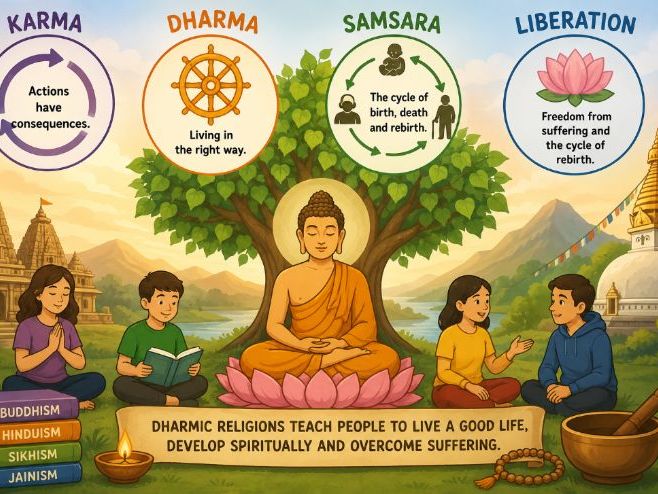 Y7: KS3 CATHOLIC RED: Encounter (World Faith: Dharmic) - L1: What is a Dharmic Religion?