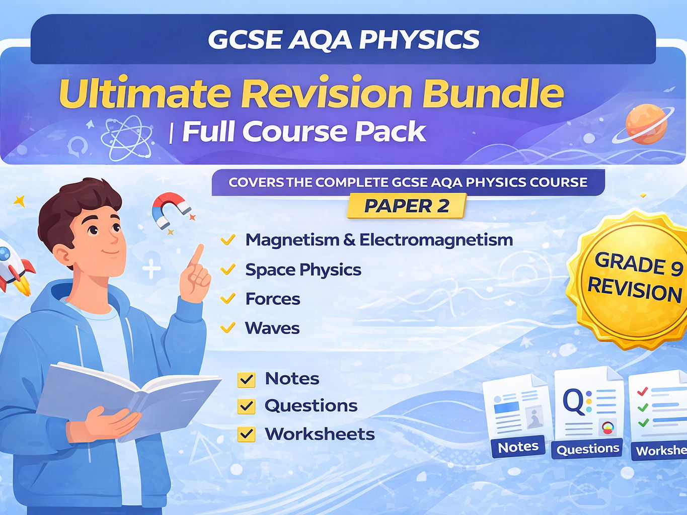 GCSE AQA Physics Paper 2 Ultimate Revision Bundle | Grade 9 Pack