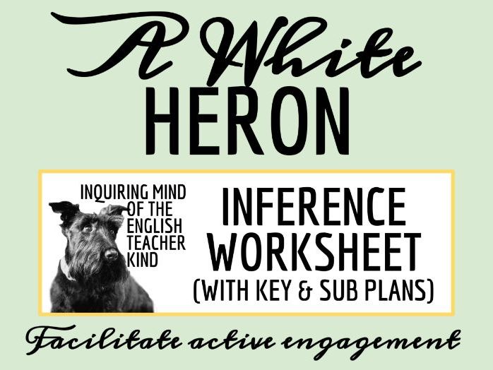 "A White Heron" by Sarah Orne Jewett Close Reading Worksheet and Emergency Lesson Plans