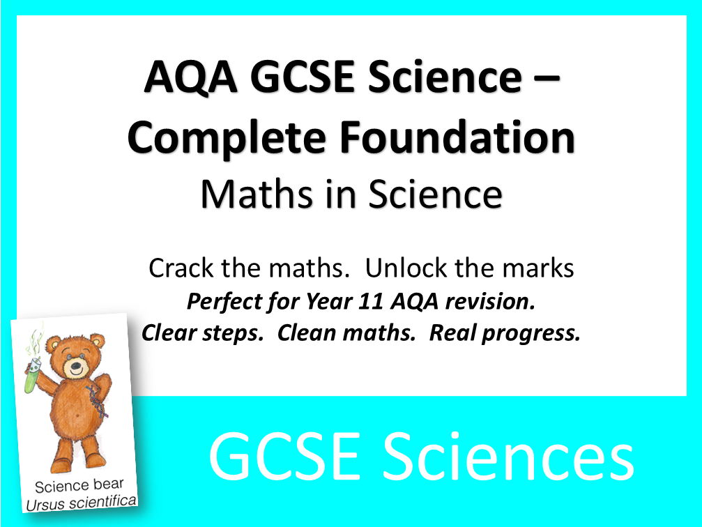 AQA GCSE Combined Science Foundation Maths Bundle: Equations, Skills & Practice Worksheets