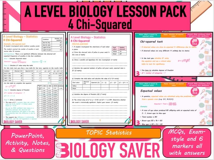 A Level Bio Lesson - Stats 4 Chi-Squared