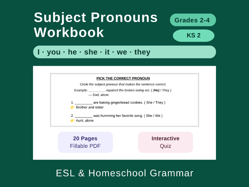 Subject Pronouns: Gr 2-4 / KS2