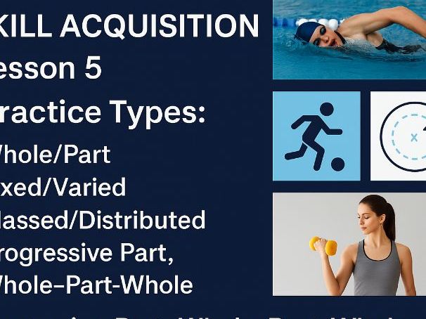 A-Level PE – Skill Acquisition: Lesson 5  Practice Types