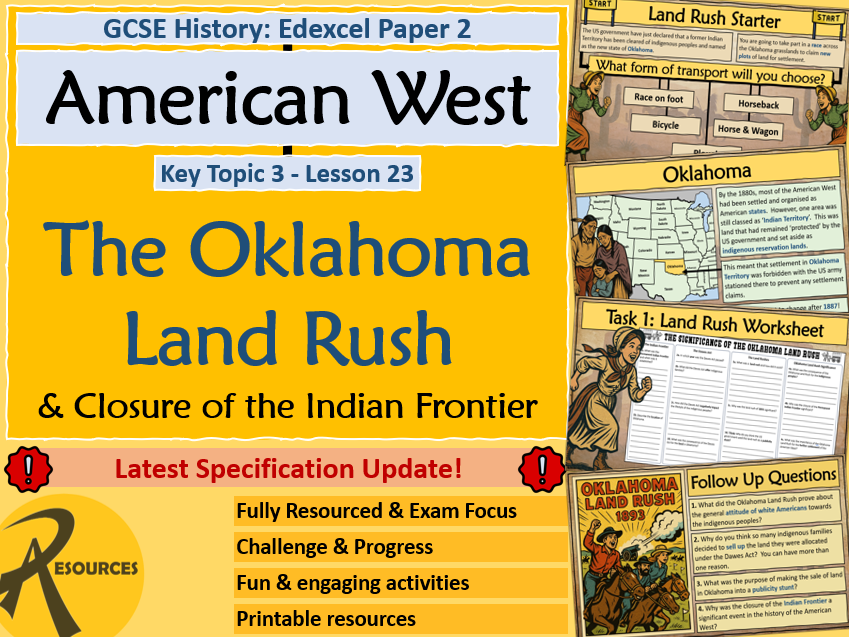 Oklahoma Land Rush - American West - GCSE History Edexcel - Lesson 23