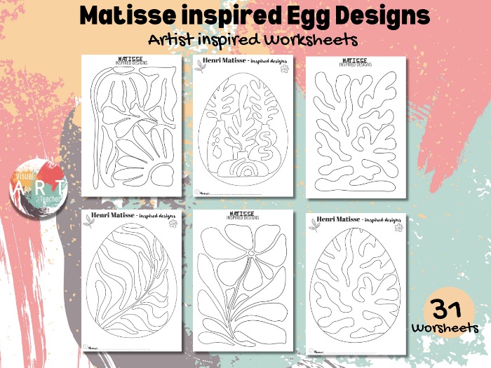 Matisse Inspired Easter Eggs Designs