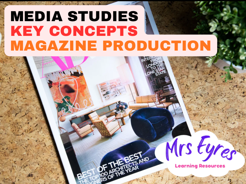 Magazine Conventions & Design Lesson for Media Studies
