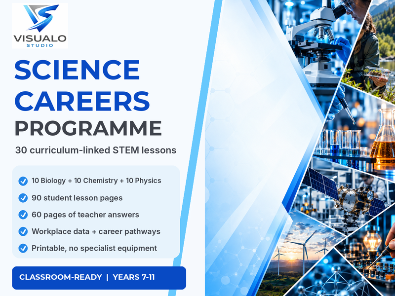 Science Careers Programme - 30 Curriculum-Linked STEM Careers Lessons