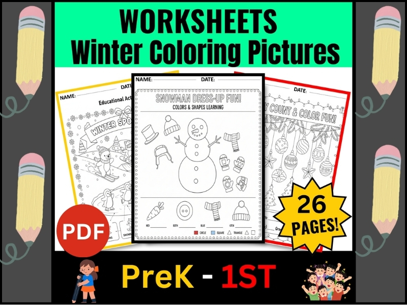 Creative Winter Coloring Sheets Ideas