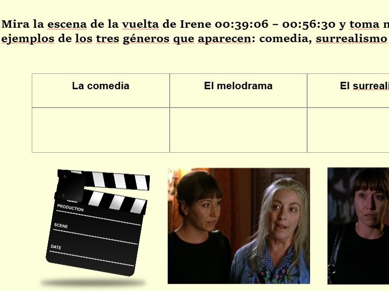 Volver Lesson 13 La vuelta de Irene y los géneros de la película