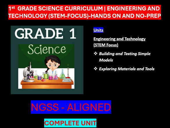 Grade 1 Science Curriculum STEM Science | Hands-on and No-prep-NGSS