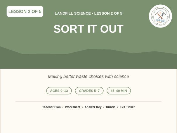 Landfill Science Lesson 2: Sort It Out | Waste Sorting Science, KS2/3
