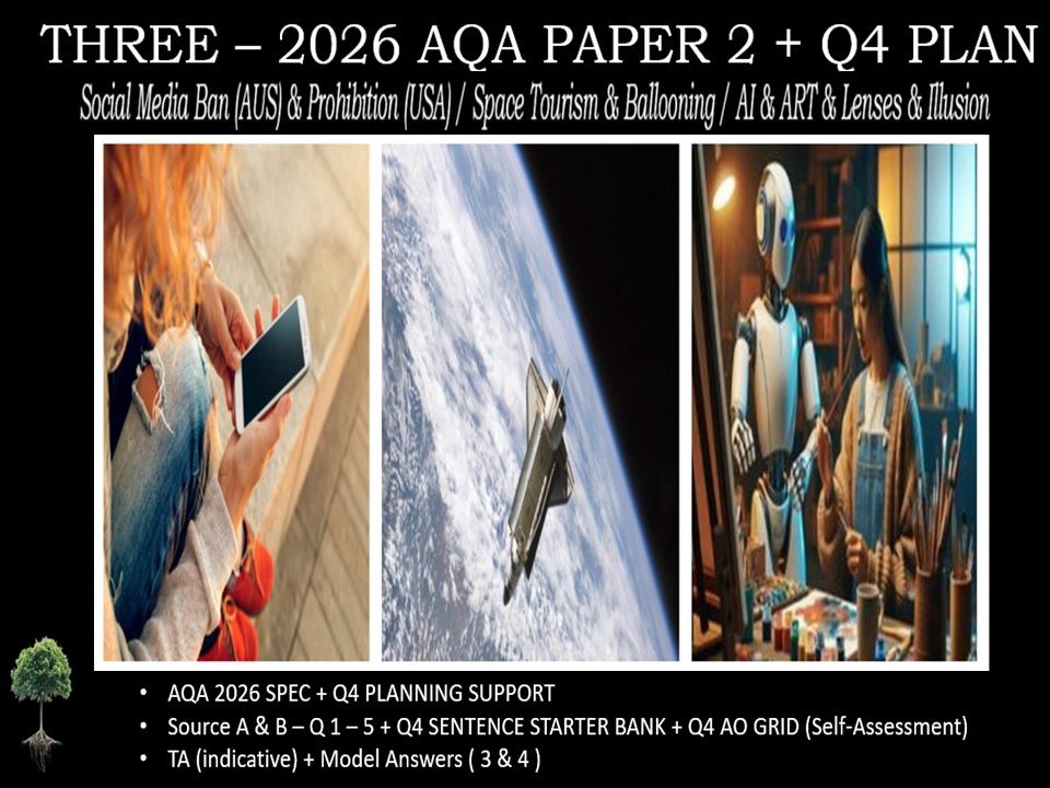 THREE - AQA PAPER 2 | 2026 FULL MOCKS | Q4 PLAN