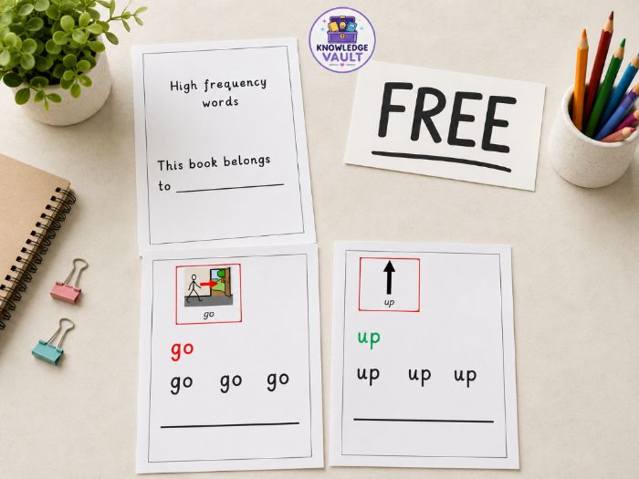 FREE High Frequency Words Sample | Visual Reading & Writing Practice | EYFS KS1 SEND