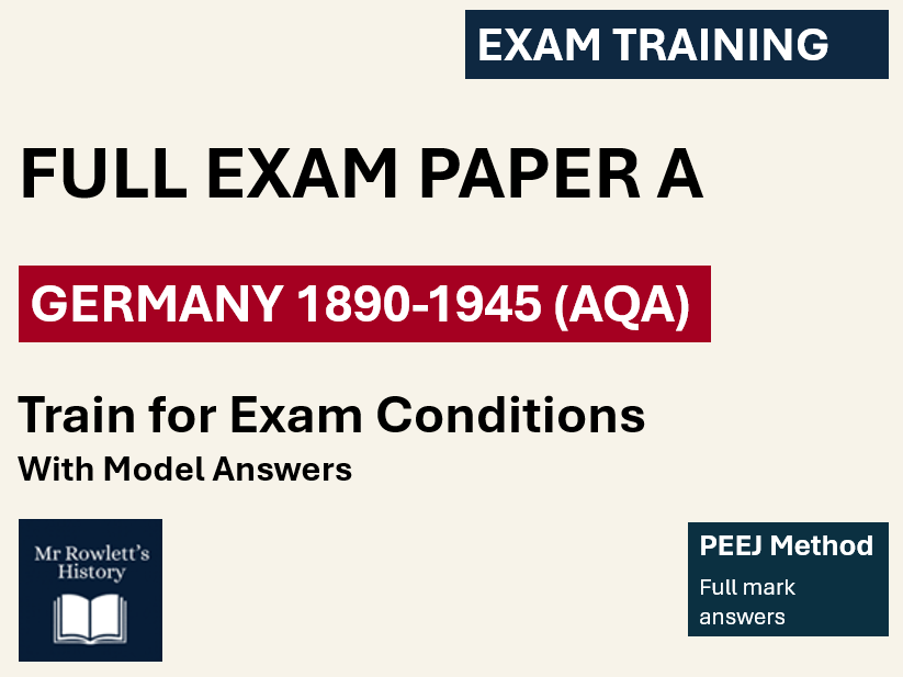AQA GCSE History Germany Practice Paper B (Q1-6) | Model Answer & Writing Support | PEEJ Method