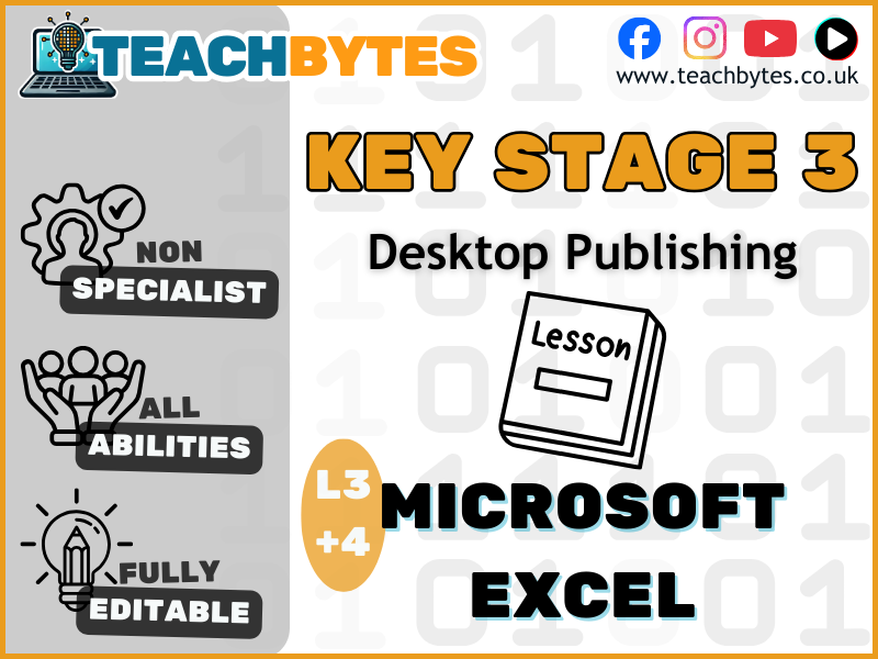 KS3 Desktop Publishing: L3+4 Microsoft Excel