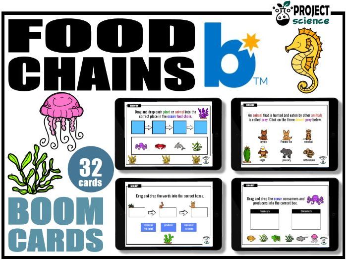 Food Chains Boom Cards™ - Distance Learning