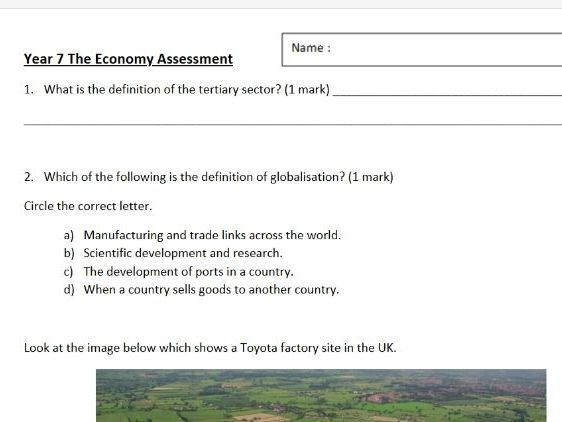 The economy assessment