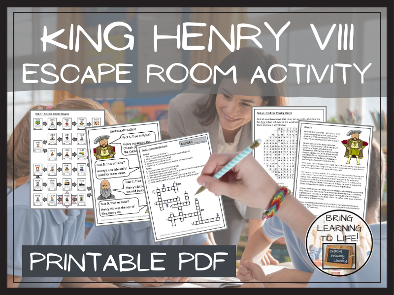 King Henry VIII Escape Room Activity