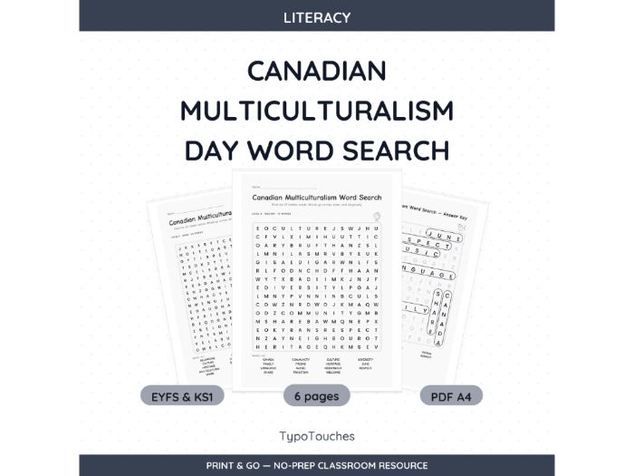 Canadian Multiculturalism Day Word | 6 pp