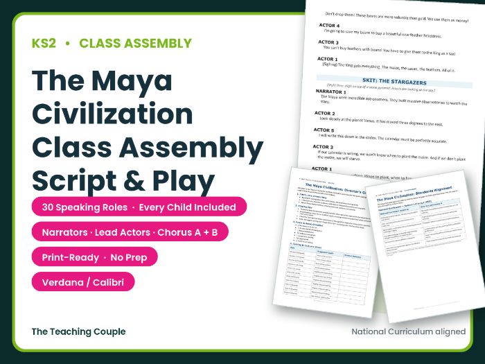 The Maya Civilization Class Assembly Script & Play | Years 4–7 | No Prep Drama