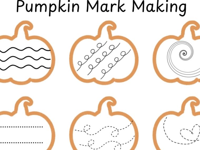 Pumpkin Mark Making