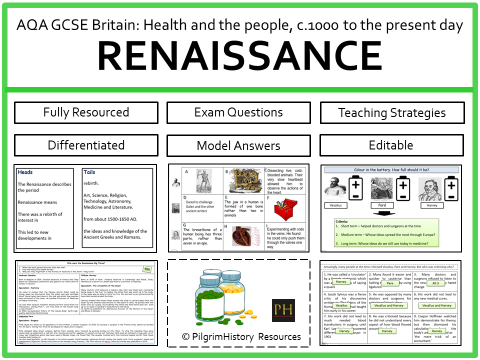 AQA GCSE Britain: Health and the People: The Medical Renaissance: Vesalius, Paré & Harvey