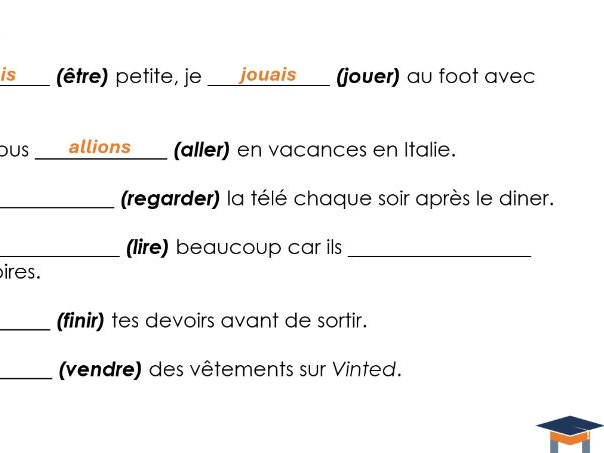 French - The imperfect tense