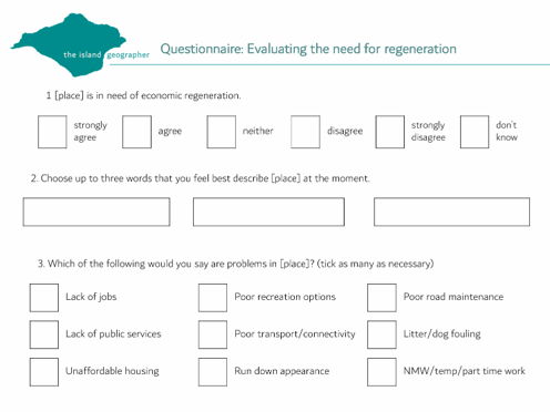 Questionnaire: Evaluating the need for regeneration