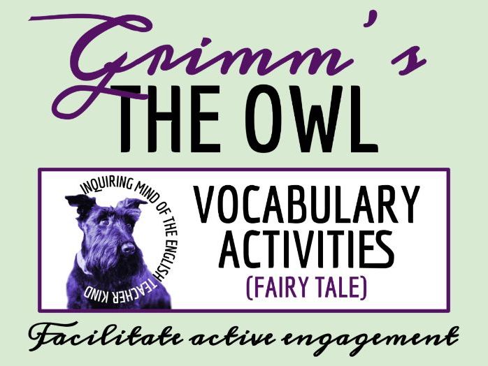 "The Owl" Vocabulary Games | Grimm's Fairy Tale | Crossword Puzzle | Word Search