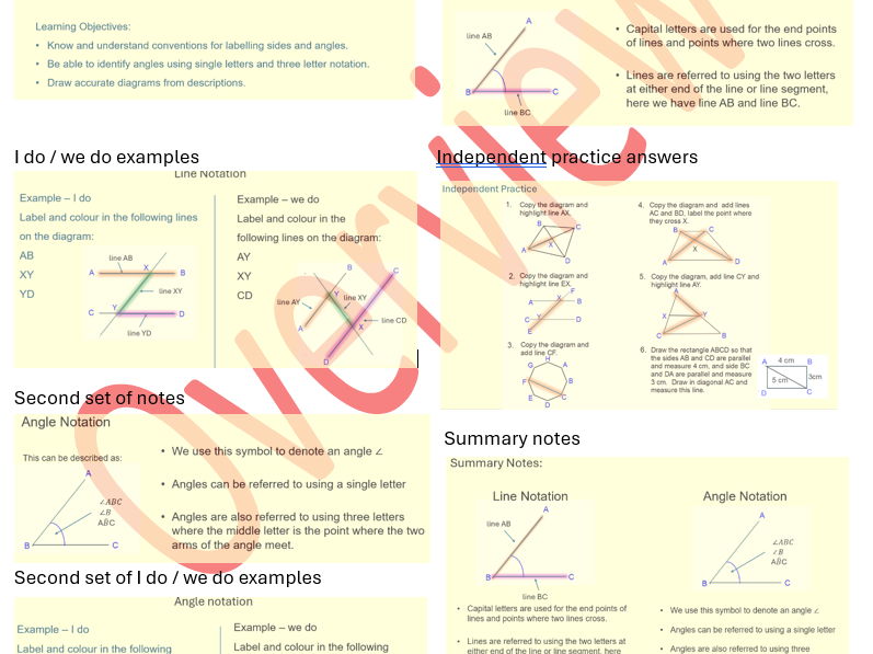 Higher Tier GCSE: Angles Lesson 4: Line and Angle notation