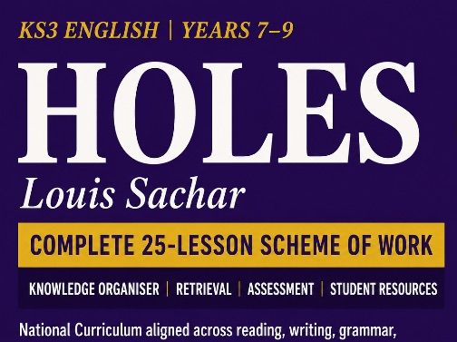 Holes by Louis Sachar | Complete KS3 English Scheme of Work (25 Lessons)