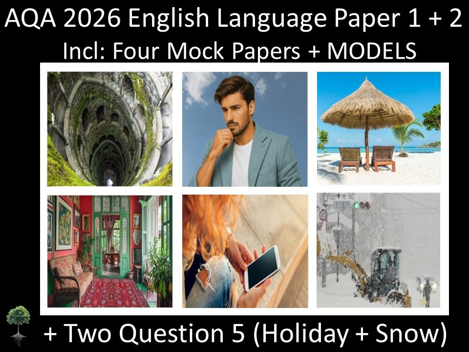 Four AQA 2026 English Language Paper 1 + 2 | MODELS + Question 5 (HOLIDAY + SNOW)