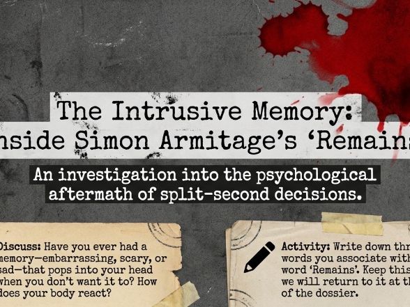 Remains by Simon Armitage | Poem Analysis Deck | Years 9-10 | GCSE/AQA | Discuss