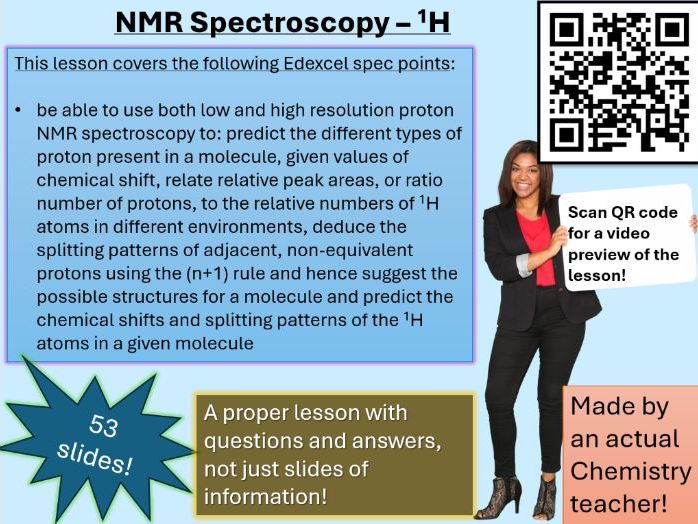 NMR Spectroscopy | Proton (scan for video preview)