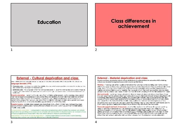 A-Level Sociology: Education revision