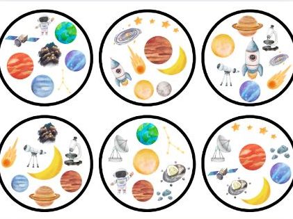 Match 'em cards - space themed