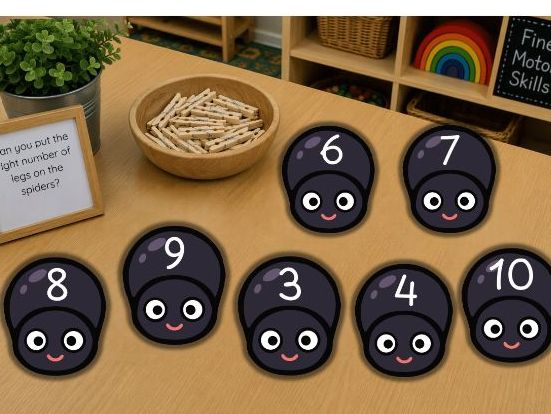 Halloween Spider Counting Activity | EYFS Maths & Fine Motor Skills | Numbers to 10