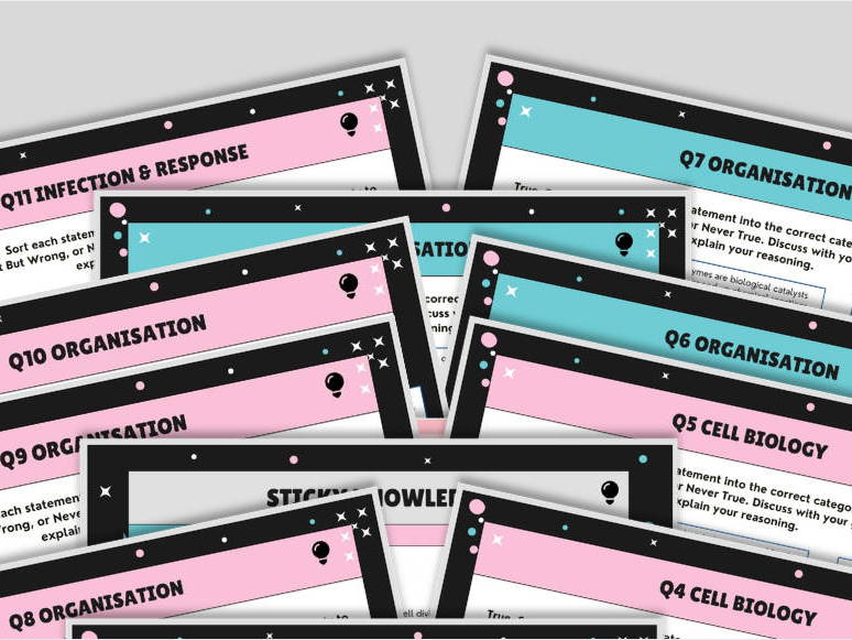 GCSE Biology Misconception Sorter: AQA Revision Activity