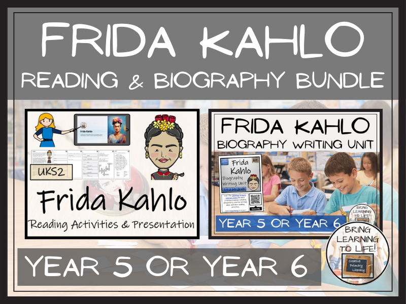 Frida Kahlo Reading Comprehension and Biography Bundle | UKS2