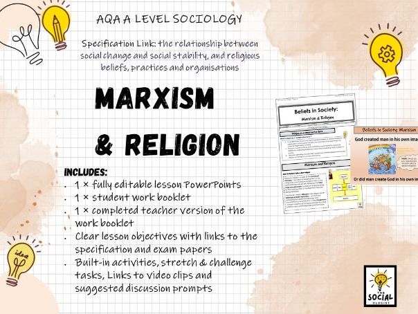 AQA A level Sociology - Beliefs in Society - Marxism & Religion