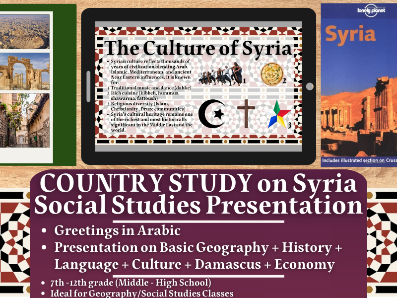 Syria Country Study - Geography + Social Studies Presentation - Middle East