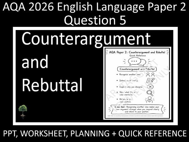 Question 5 : AQA 2026 English Language Paper 2 | Counterargument and Rebuttal