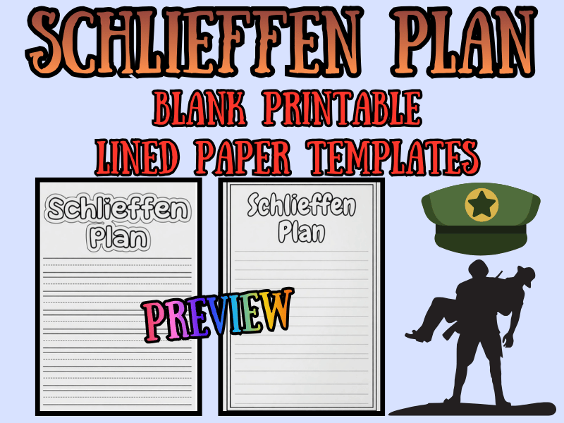Schlieffen Plan Printable Lined Paper Templates | NO PREP World War I History