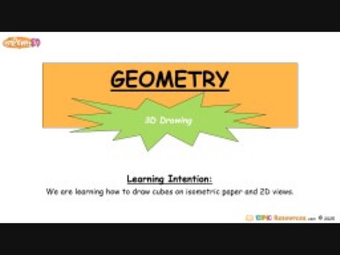 Isometric 3D Drawing & Views: Differentiated + Editable PPT + Codebreaker L2