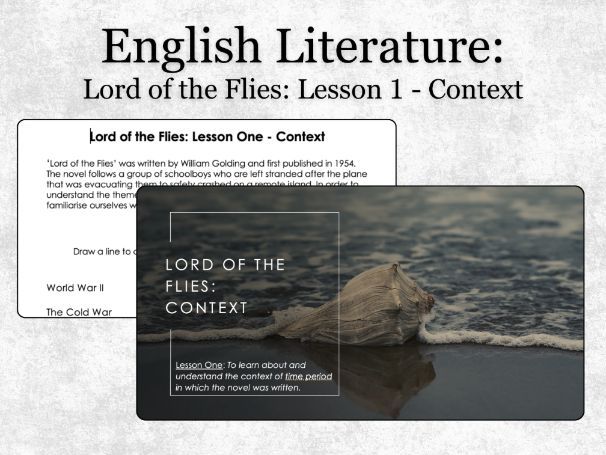Lord of the Flies: Lesson One - Context for GCSE Literature