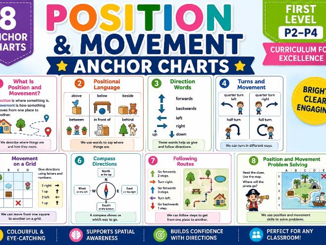 Position and Movement KS1/First Level Anchor Charts